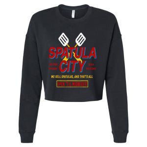 Spatula City Funny Cropped Pullover Crew