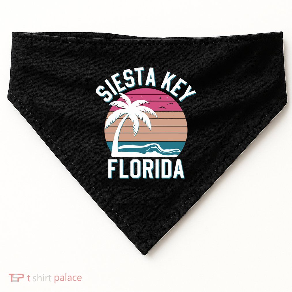 Sarasota County Florida Siesta Key Cute Gift USA-Made Doggie Bandana
