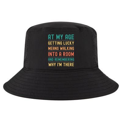 Senior Citizens Funny Saying At My Age Getting Lucky Jokes  Cool Comfort Performance Bucket Hat