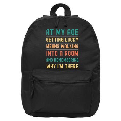Senior Citizens Funny Saying At My Age Getting Lucky Jokes  16 in Basic Backpack