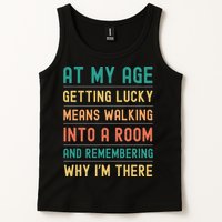 Senior Citizens Funny Saying At My Age Getting Lucky Jokes  Tank Top