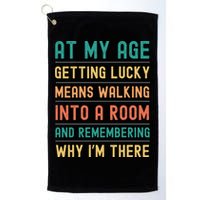 Senior Citizens Funny Saying At My Age Getting Lucky Jokes  Golf Towel