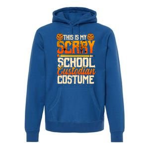 School Custodian Funny Gift Halloween Funny Janitor Custodial Great Gift Premium Hoodie