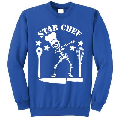 Star Chef Funny Dabbing Skeleton With Chefs Hat Funny Gift Sweatshirt