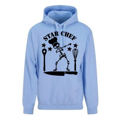 Star Chef Funny Dabbing Skeleton With Chefs Hat Funny Gift Unisex Surf Hoodie