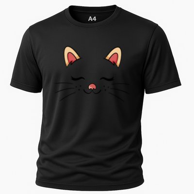 Sleeping Cat Face Performance Shirt