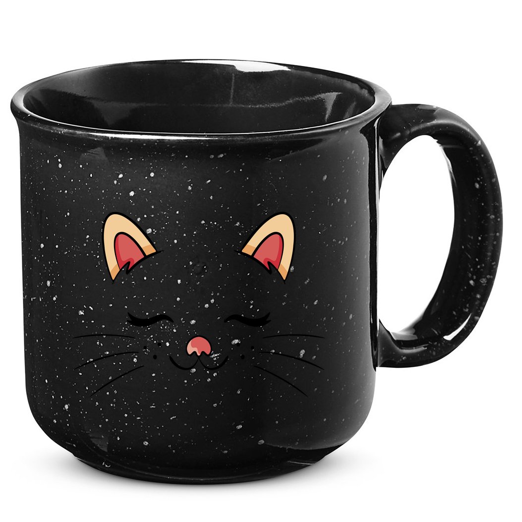 Sleeping Cat Face 15oz Campfire Ceramic Mug