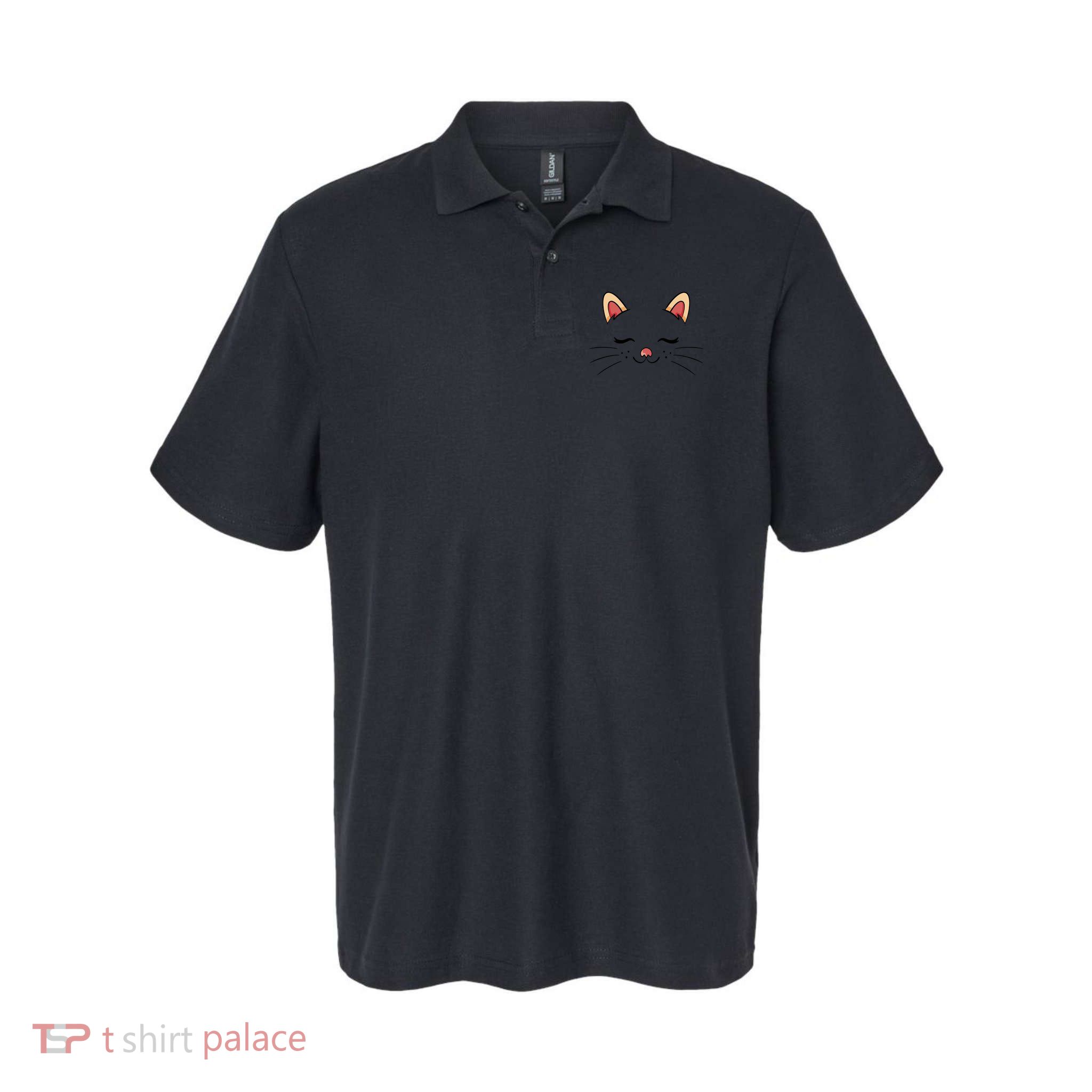 Sleeping Cat Face Polo