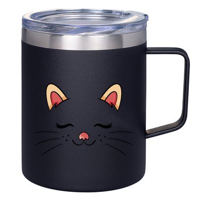 Sleeping Cat Face 12oz Stainless Steel Coffee Mug