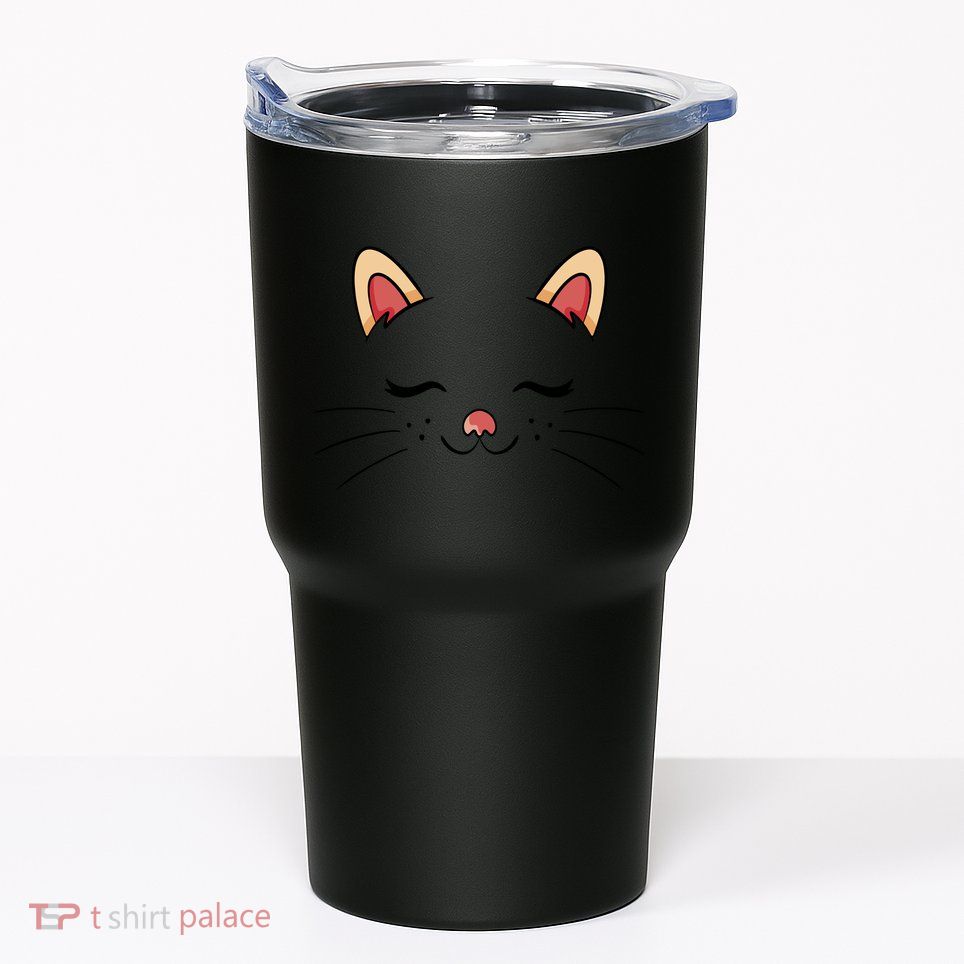 Sleeping Cat Face Tumbler