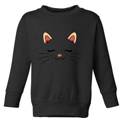 Sleeping Cat Face Toddler Sweatshirt