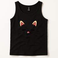 Sleeping Cat Face Tank Top