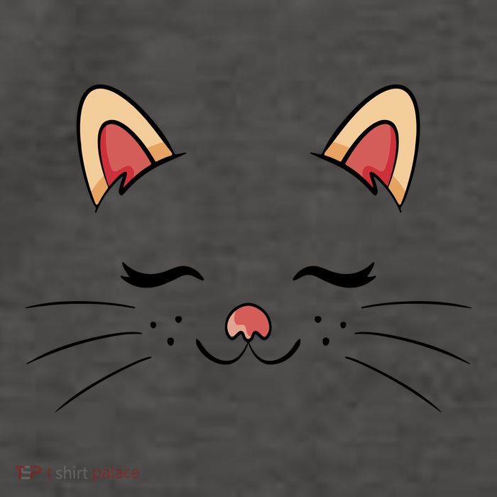 Sleeping Cat Face Vector Backpack