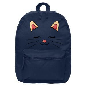 Sleeping Cat Face 16 in Basic Backpack