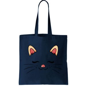 Sleeping Cat Face Tote Bag