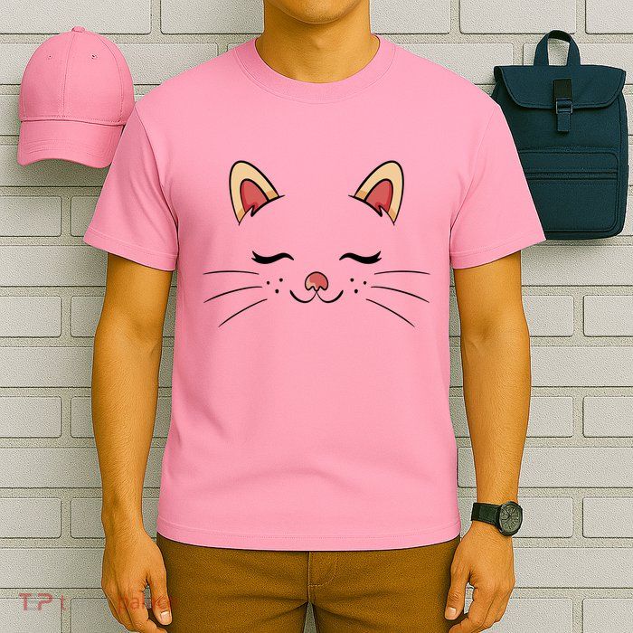 Sleeping Cat Face T-Shirt