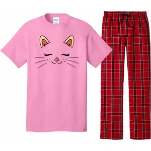 Sleeping Cat Face Pajama Set