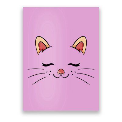 Sleeping Cat Face Poster