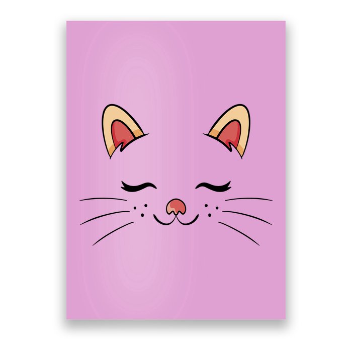 Sleeping Cat Face Poster