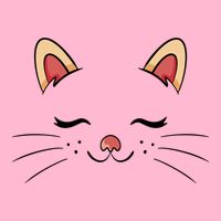 Sleeping Cat Face Poster