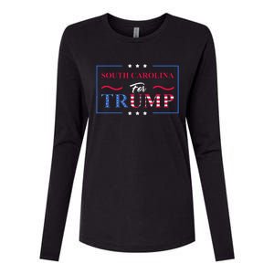 South Carolina For Trump 2024 Pro Vote Republican Womens Cotton Relaxed Long Sleeve T-Shirt