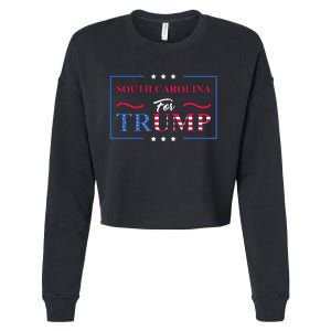 South Carolina For Trump 2024 Pro Vote Republican Cropped Pullover Crew