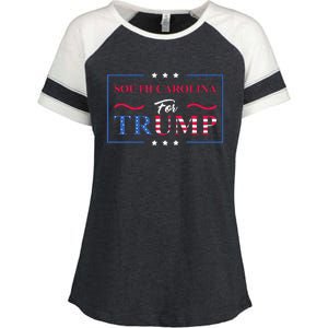 South Carolina For Trump 2024 Pro Vote Republican Enza Ladies Jersey Colorblock Tee