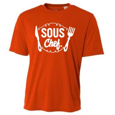 Sous Chef Family Matching Head Chef Mothers Day Mom Birthday Gift Cooling Performance Crew T-Shirt