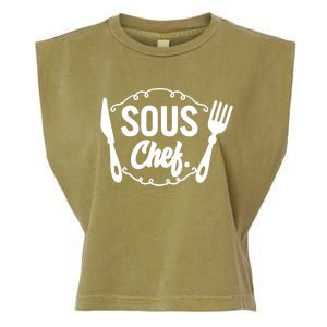 Sous Chef Family Matching Head Chef Mothers Day Mom Birthday Gift Garment-Dyed Women's Muscle Tee