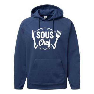 Sous Chef Family Matching Head Chef Mothers Day Mom Birthday Gift Performance Fleece Hoodie