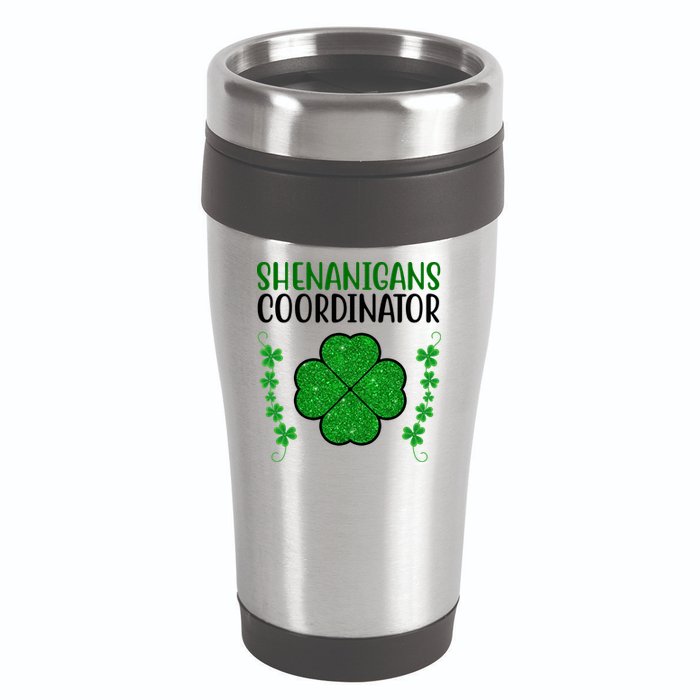 Shenanigans Coordinator Festive St Patrick's Day 16oz Travel Tumbler