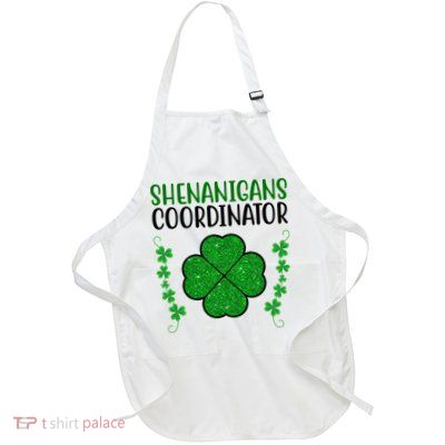 Shenanigans Coordinator Festive St Patrick's Day Full-Length Apron With Pockets