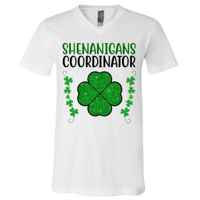 Shenanigans Coordinator Festive St Patrick's Day V-Neck T-Shirt
