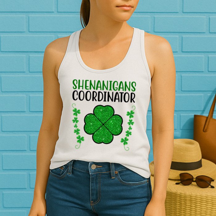Shenanigans Coordinator Festive St Patrick's Day Womens Tank Top
