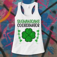 Shenanigans Coordinator Festive St Patrick's Day Womens Tank Top