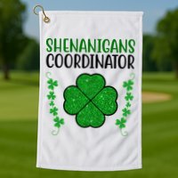 Shenanigans Coordinator Festive St Patrick's Day Golf Towel