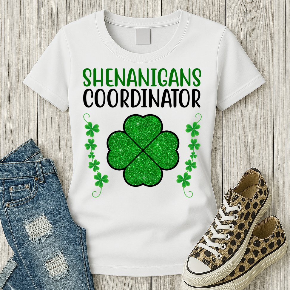 Shenanigans Coordinator Festive St Patrick's Day Womens T-Shirt