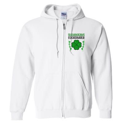 Shenanigans Coordinator Festive St Patrick's Day Full Zip Hoodie