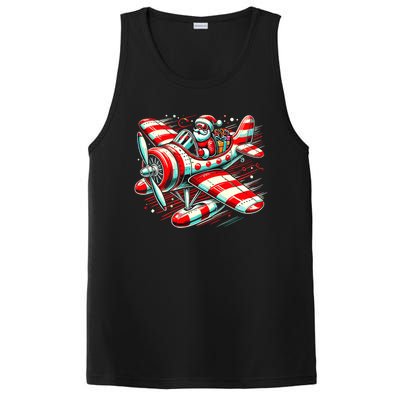 Santa Claus Flying Airplane Christmas Pilot Xmas Gift PosiCharge Competitor Tank