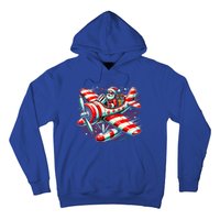 Santa Claus Flying Airplane Christmas Pilot Xmas Gift Hoodie