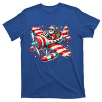 Santa Claus Flying Airplane Christmas Pilot Xmas Gift T-Shirt