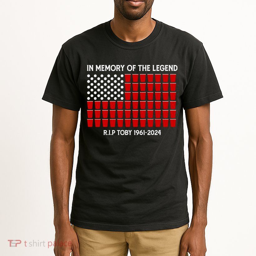 Solo Cup Flag Rip The Legend Toby Tall T-Shirt