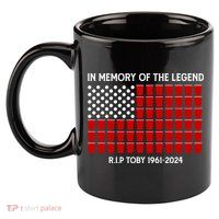 Solo Cup Flag Rip The Legend Toby 11oz C Handle Ceramic Mug