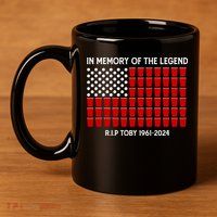 Solo Cup Flag Rip The Legend Toby 11oz C Handle Ceramic Mug
