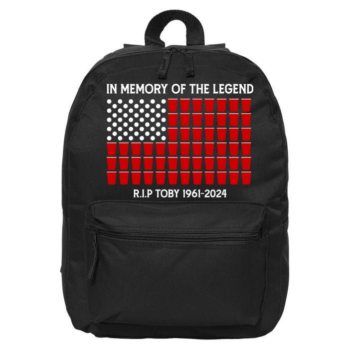 Solo Cup Flag Rip The Legend Toby 16 in Basic Backpack