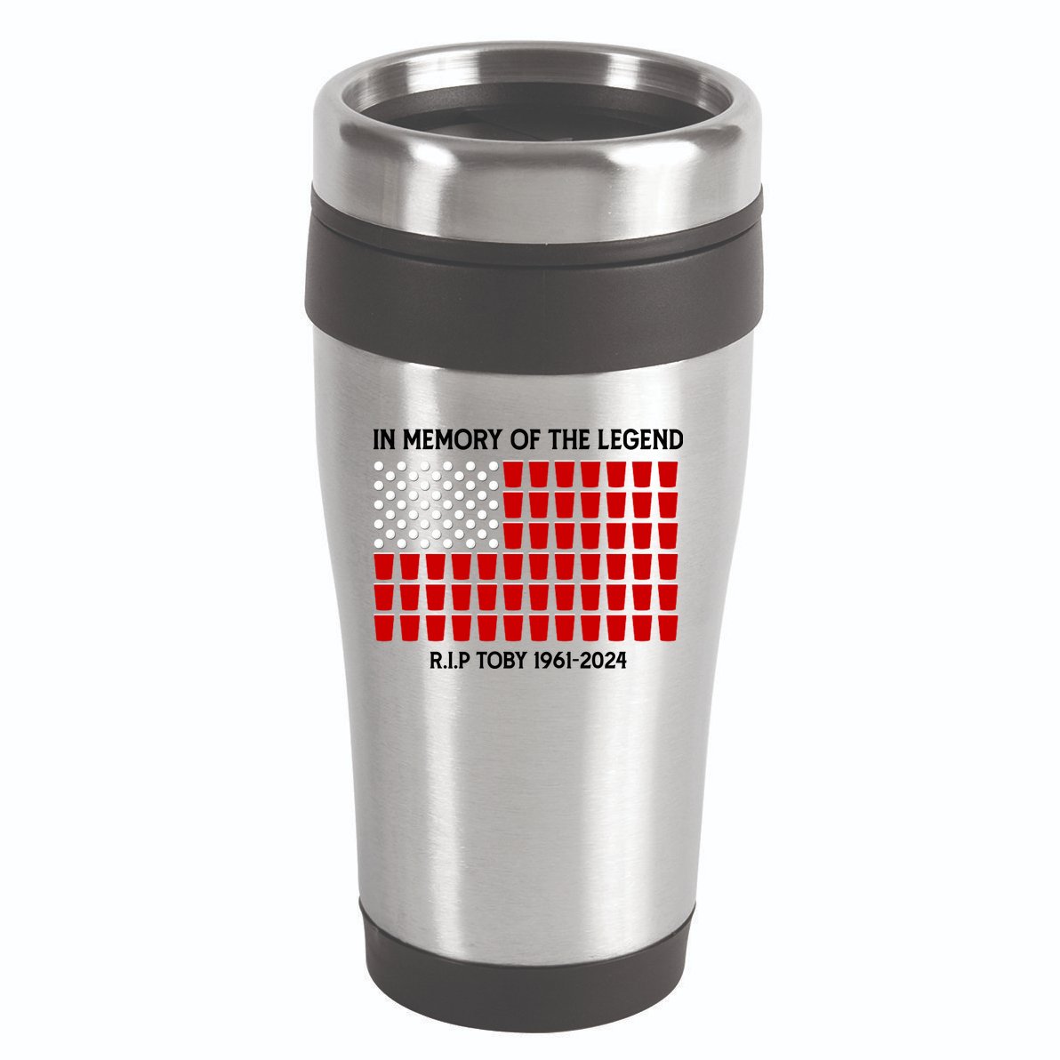 Solo Cup Flag Rip The Legend Toby 16oz Travel Tumbler