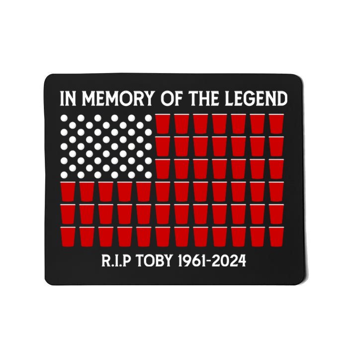 Solo Cup Flag Rip The Legend Toby Mousepad