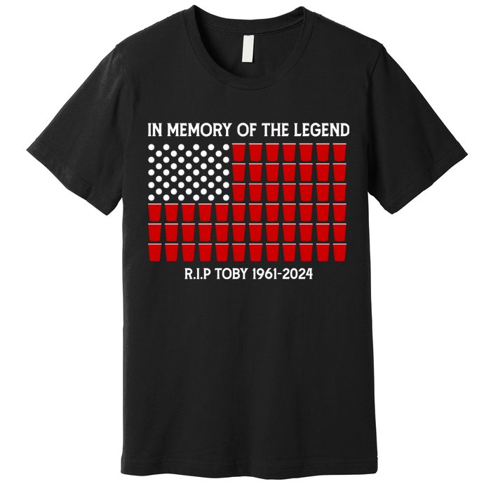 Solo Cup Flag Rip The Legend Toby Premium T-Shirt