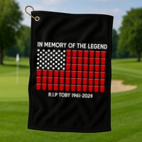 Solo Cup Flag Rip The Legend Toby Golf Towel