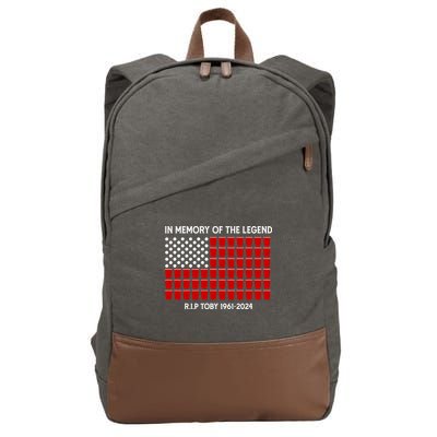 Solo Cup Flag Rip The Legend Toby Cotton Canvas Backpack